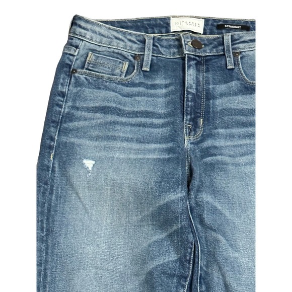 NWT Parker Smith Stretch High Rise Cropped Straight Jeans Blue Women's Size 28 - Picture 2 of 8